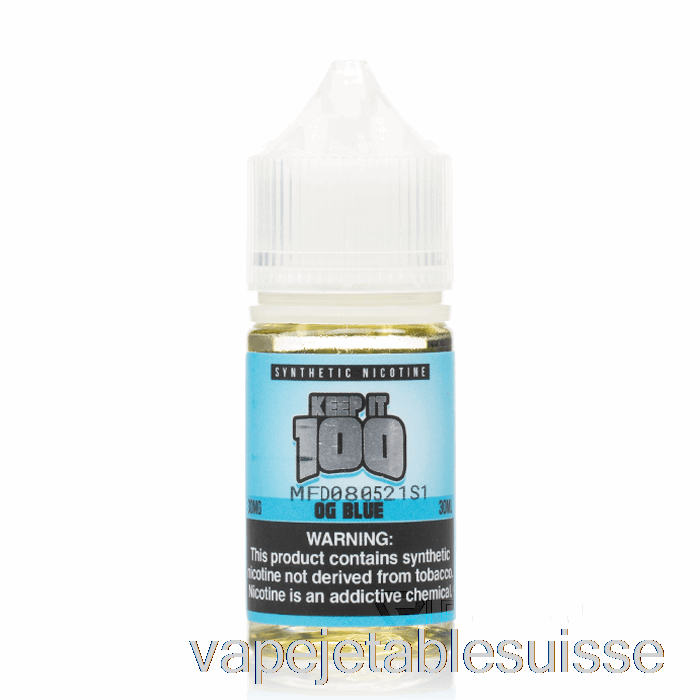 Vape Suisse Et Sels Bleus - Gardez-le 100 - 30 Ml 30 Mg